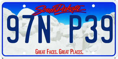 SD license plate 97NP39