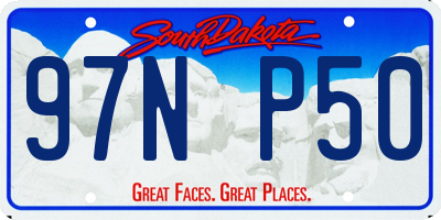 SD license plate 97NP50