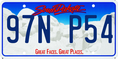 SD license plate 97NP54