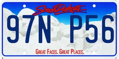 SD license plate 97NP56