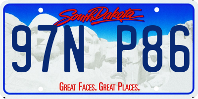 SD license plate 97NP86