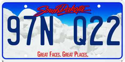 SD license plate 97NQ22