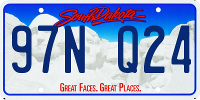 SD license plate 97NQ24