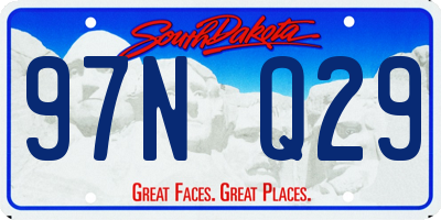 SD license plate 97NQ29