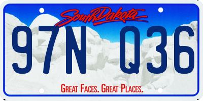 SD license plate 97NQ36