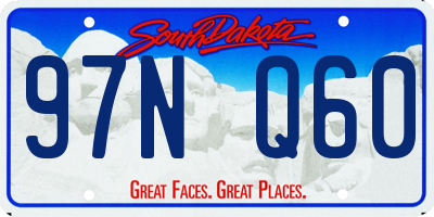 SD license plate 97NQ60