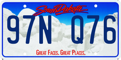 SD license plate 97NQ76