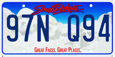 SD license plate 97NQ94