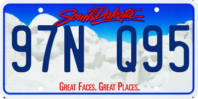 SD license plate 97NQ95