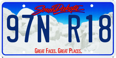 SD license plate 97NR18