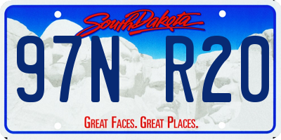 SD license plate 97NR20