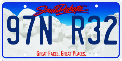 SD license plate 97NR32