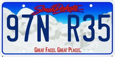 SD license plate 97NR35