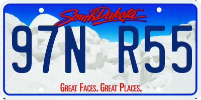 SD license plate 97NR55