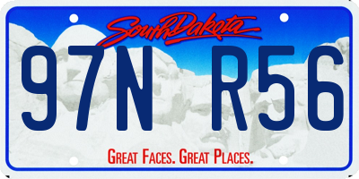 SD license plate 97NR56