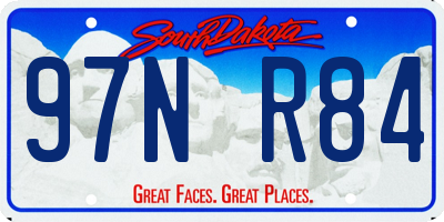 SD license plate 97NR84
