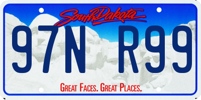 SD license plate 97NR99