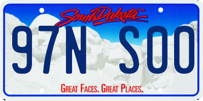 SD license plate 97NS00