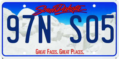SD license plate 97NS05