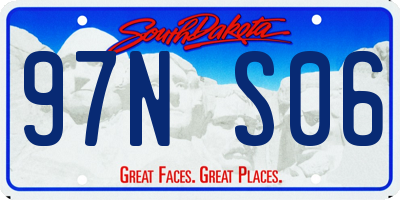 SD license plate 97NS06