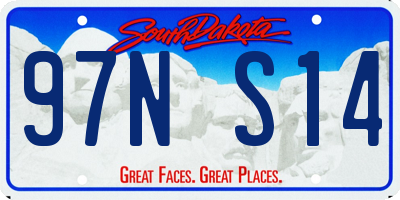 SD license plate 97NS14