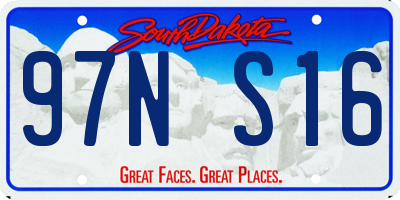 SD license plate 97NS16