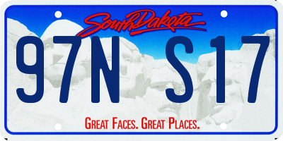 SD license plate 97NS17