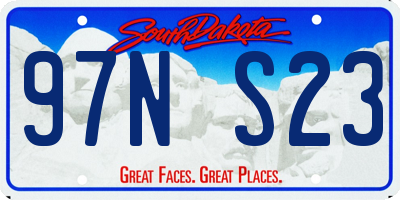 SD license plate 97NS23