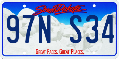 SD license plate 97NS34