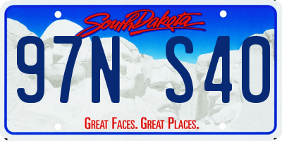 SD license plate 97NS40