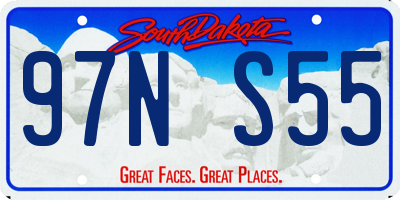 SD license plate 97NS55