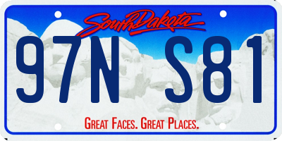 SD license plate 97NS81