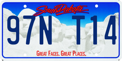 SD license plate 97NT14