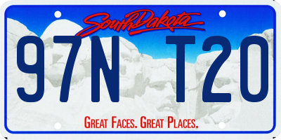 SD license plate 97NT20