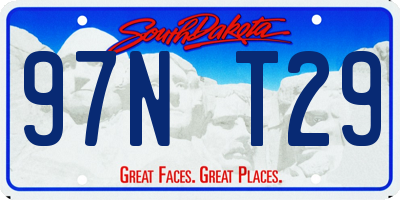 SD license plate 97NT29