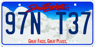 SD license plate 97NT37