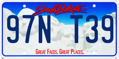 SD license plate 97NT39