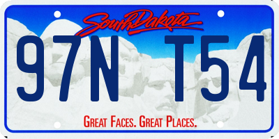 SD license plate 97NT54