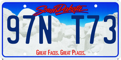 SD license plate 97NT73