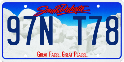 SD license plate 97NT78