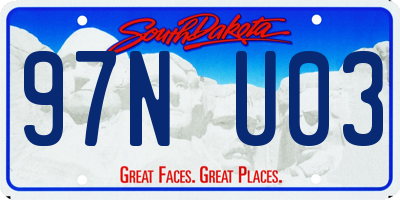 SD license plate 97NU03