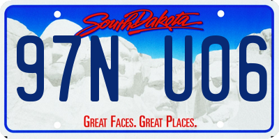 SD license plate 97NU06