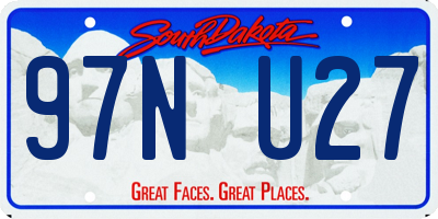 SD license plate 97NU27