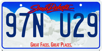 SD license plate 97NU29
