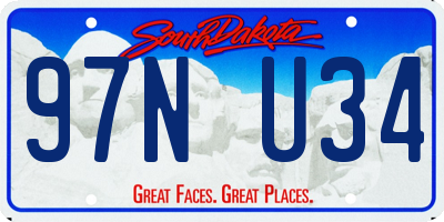 SD license plate 97NU34