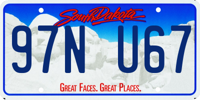 SD license plate 97NU67