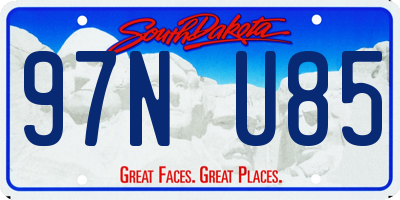 SD license plate 97NU85