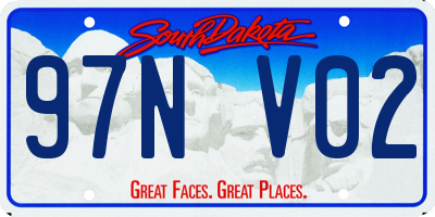 SD license plate 97NV02