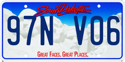 SD license plate 97NV06