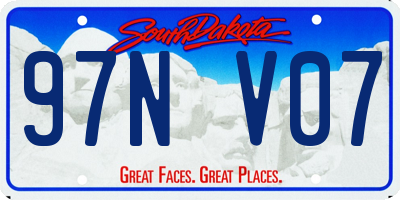 SD license plate 97NV07